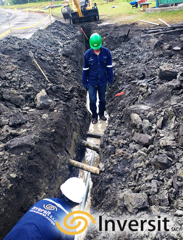 canalizacion para enterrado cable de fibra optica